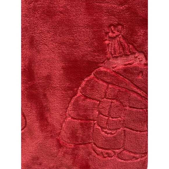 Peanuts Snoopy Embossed Puffer Jacket Puffy Coat Soft Throw Blanket 50 X 70” Red - Picture 8 of 15